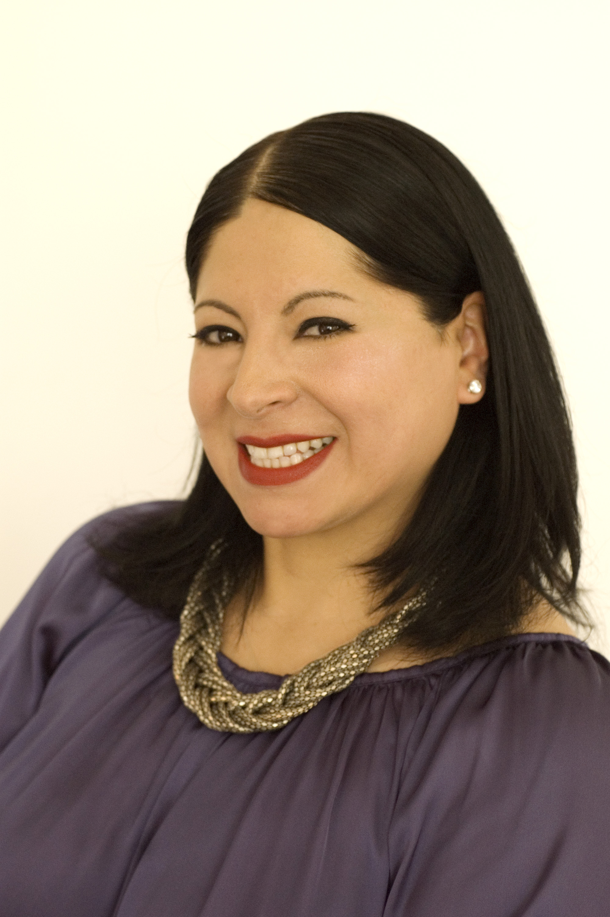 city girl in red lipstick